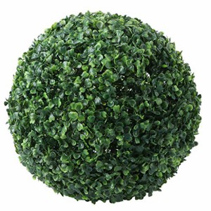 36x36cm EXCEART 人工観葉植物 フェイクグリーン 植物ボール シミュレーショングラスボール プラスチック 壁 吊り下げ インテリア おしゃ