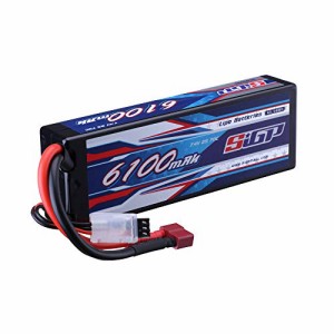 SIGP 2S 7.4Vリポバッテリー6100mAh 70Cハードケース（ディーン T プラグ付き）RC カートラックボート車両タンクバギーレーシング趣味