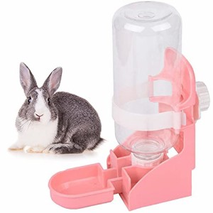 ピンク ウサギ ボトル 飼育ケージ内装 うさぎの給水器 お皿 自動 猫 モルモット 小動物用 ウォーターボトル