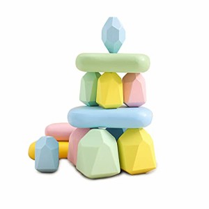 タイプ4 Promise Babe 木のおもちゃ カラフル 16個 立体ブロック 三日月形ブロック 大きさ違う キャンデー系 木製 ナチュラル 知育玩具 