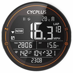 CYCPLUS サイクルコンピュータ GPS 自転車スピードメーター 大画面 ANT+センサー対応 STRAVAデータ同期