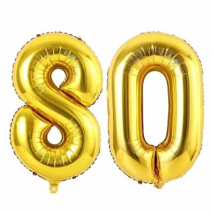 80_ゴールド Vthoviwa 約100cm バルーンアルミ80 ヘリウム風船 数字バルーン80ゴールド 誕生日 カーニバル 飾り付け記念日パーティー装飾