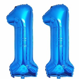 11_青い Vthoviwa 約100cm バルーンアルミ11 ヘリウム風船 数字バルーン11青い 誕生日 カーニバル 飾り付け記念日パーティー装飾青い11 