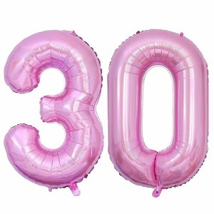 30_ピンク Vthoviwa 約100cm バルーンアルミ30 ヘリウム風船 数字バルーン30ピンク 誕生日 カーニバル 飾り付け記念日パーティー装飾ピン