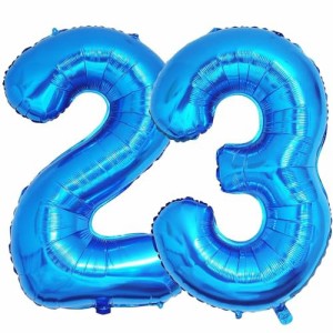 23 また 32_青い Vthoviwa 約100cm バルーンアルミ23 / 32 ヘリウム風船 数字バルーン23 / 32青い 誕生日 カーニバル 飾り付け記念日パー
