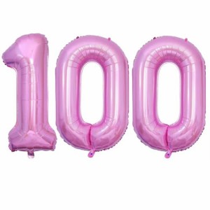100_ピンク Vthoviwa 約100cm バルーンアルミ100 ヘリウム風船 数字バルーン100ピンク 誕生日 カーニバル 飾り付け記念日パーティー装飾