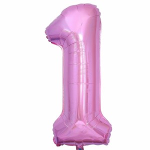 1_ピンク Vthoviwa 約100cm バルーンアルミ1 ヘリウム風船 数字バルーン1ピンク 誕生日 カーニバル 飾り付け記念日パーティー装飾ピンク1