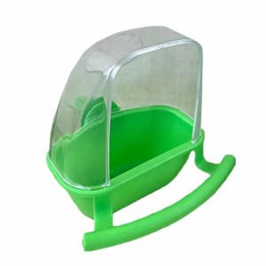 グリーン 鳥 エサ入れ 水入れ プラスチック 小鳥 インコ 餌入れ 給餌器 給水器 ペット用 餌やり 水やり フィーダー 鳥かご用 ケージ用 (