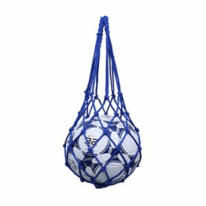 ブルー 収納 サッカー/バレーボール/バスケットボール用 簡易ボールバッグ 網袋 持ち運び 保管用 (ブルー)