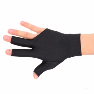 3本指グローブ ビリヤード手袋 伸縮性 ビリヤードグローブ 柔軟性 通気性 快適 3本指 持ち運び便利 高強度 プロ用具 男女兼用