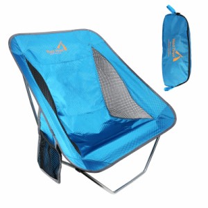 ブルー YozaYowe 超軽量折りたたみキャンプ椅子-790gコンパクトアルミアウトドアチェア キャリーバッグ付き 登山 グランドチェア チェア