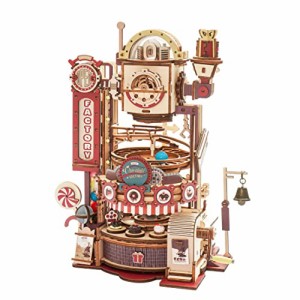 ROKR 立体 パズル 3d 木製 ウッド チョコレート工場 新規発売 14+ すぐはじめ 子供 から 大人 の 向け おもちゃ 男の子 女の子 女性 男性