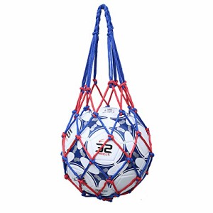赤と青 ALLVD 収納 サッカー/バレーボール/バスケットボール用 簡易ボールバッグ 網袋 持ち運び 保管用 (赤と青)