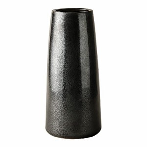 ブラック Tribetter花瓶 手作り 高温磁器 高さ約18.5cmフラワーベース シンプル 花器 セラミック おしゃれ 北欧 陶器 生花 インテリア 家