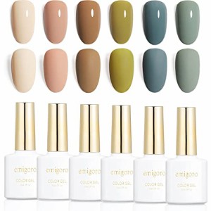 06color gel カラージェル emigoro ジェルネイル カラー 6色セット セルフネイル 初心者用 カラーネイルジェル 10ml/本 UV・LED対応