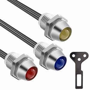 YnGia インジケーターランプ 8MM LEDパイロットランプ 12V 防水 バイク スクーター ミニジ~ープ トラック 自動車 汎用 オレンジ-ウインカ