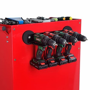 100LBS Magnetic Tool Holder_ブラック ULIBERMAGNET 磁気電動工具オーガナイザー ユーティリティ収納ラック 棚 ドライバーホルダー付き 