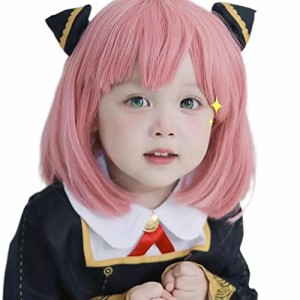 ピンク_Ｍ Oshare Kids ウイッグ キッズ向け ボブカツラ ガールズ 子供 オールフルウィッグ ストレート ぱっつん前髪 可愛い girl wig 軽