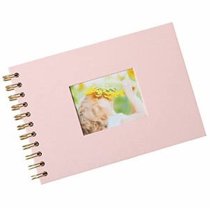 ピンク 手作りアルバム スクラップブック 1セット 子供 写真デコ用 手作りフォトフレームブック フォトアルバム 持ち運びも便利 耐久性 D