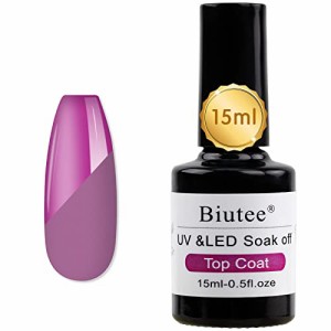 15mlトップコート Biutee トップコート 15 ml ジェルネイル トップコートジェル ジェル 拭き取り不要 ノンワイプトップジェル 低臭 速乾 