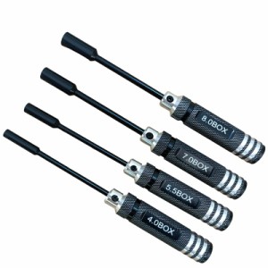 LinsyRC 4パック RCラジコン修理ツール 4.0mm 5.5mm 7.0mm 8.0mm 六角ナットドライバスクリュードライバーセット for ラジコンRC FPV モ