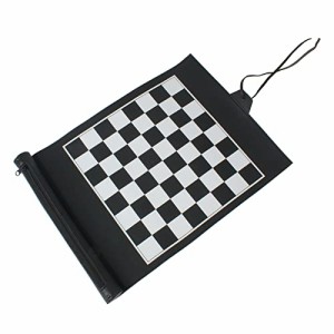 チェス - ブラック Andux 丸めて可能チェスボード ゲーム ポータブル チェスセット PGSLQ-01 (ブラック)
