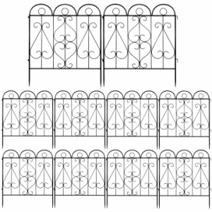 10枚 フェンス・垣 フェンス 屋外 防錆ランドスケープパティオフラワーベッドアニマルド フェンス 10枚 フェンス・垣 フェンス 屋外装? 