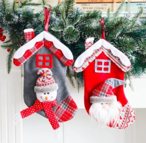 2枚セット クリスマスの靴下 サンタクロース 雪だるま クリスマス ソックス クリスマスツリー 飾り 可愛い オーナメント プレゼント ギフ
