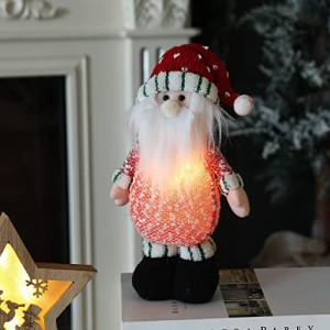 サンタ クリスマス 飾り キラキラ光る トナカイ サンタ スノーマン ぬいぐるみ ライトアップ かわいい おしゃれ 電池式 室内 置物 装飾 