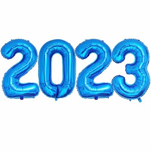 2023_2023 青い Vthoviwa 約100cm バルーンアルミ2023 ヘリウム風船 数字バルーン2023 青い