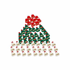 赤/?/白 30個を混ぜる [Lanito] サンタ帽子 クリスマス 帽子 ミニ サンタ帽子 赤/?/白 30個を混ぜる ミニニット帽 ポンポン付き DIY 手芸