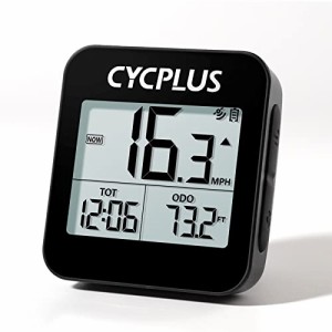 ブラック CYCPLUS GPSサイクルコンピュータ ワイヤレス 自転車用速度計 自転車スピードメーター 走行距離メーター 防水 G1