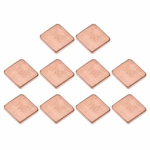 DMiotech 10個 15 x 15 x 2 mm 銅 パッドサーマルキット ICチップ ヒートシンク クーラーシム PCラップトップの冷却用