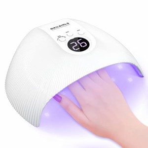 ホワイト NAILGIRLS LED ＆ UV ネイルライト 75W ジェルネイル用ライト uvライト レジン用 硬化ライト プロ用 人気 業界注目低ヒート機能