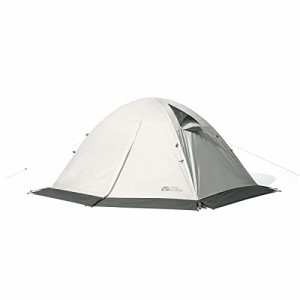 ホワイト（スカート付） MOBI GARDEN テント ３人用 軽量 コンパクト 二重層 設営簡単 自立式 ２ドア 通気性 4シーズン 防風 防雨 防災 
