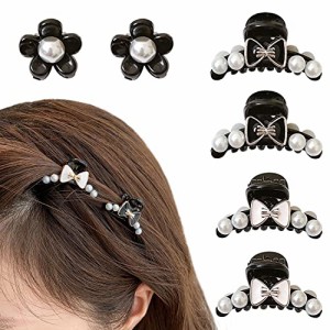 WIEXUNミニ ヘアクリップ 【6個セット】花 ヘアクリップ 前髪クリップ ヘアアクセサリー 可愛い 髪留め ガールズ 女の子用 ミニ髪爪クリ