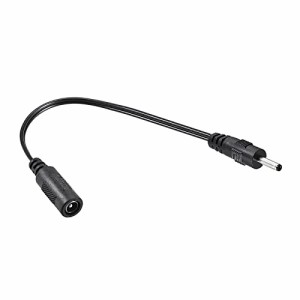 Rebower DC電源ケーブルチップアダプター 変換ワイヤー モニターTV LEDストリップライト用 メス5.5x2.1 mm-オス3.0x1.1 mm 15 cm ブラッ