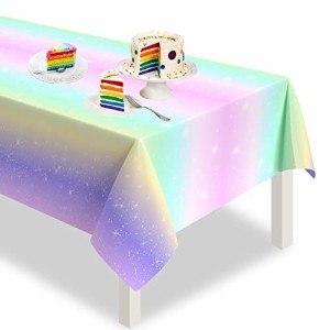 虹_1pcs Paready 誕生日 テーブルクロス 使い捨て 飾り付け テーブルカバー テーブル装飾 バースデー 飾り パーティーグッズ キッズパー