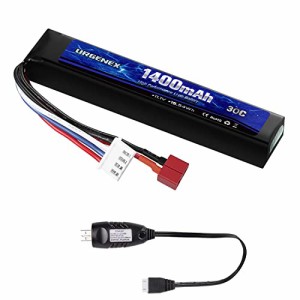 Deans T URGENEX Airsoft Battery 11.1V 1400mAh Lipo Battery with Deans T Connector 30C High Discharge Rate Rechargeable 3S Lipo B