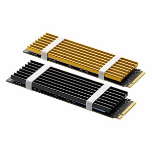 Mikankawa M.2 SSDヒートシンクキット アルミ合金ヒートシンク 2部セット 導熱シート NVMe2280 パソコン PS5