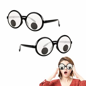 目玉 [DFsucces] おもしろメガネ 2個セット 目玉メガネ 面白いプレゼント cosplay ファッション 仮装 小物 お笑い芸人 パーティー道具