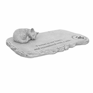 24.5x13.5cm_ライトグレー iplusmile 猫 記念品 墓石 屋外用 彫像 記念品 飾り額 用 屋外用 ペット 記念品 お墓 印鑑 犬 記念品 お墓 印