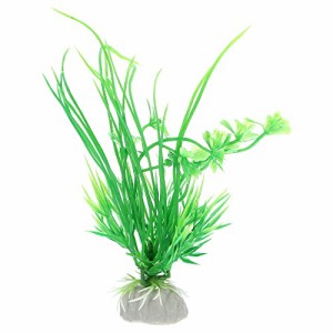 1_グリーン VOCOSTE 水槽のアクアリウムの装飾の植物 ミニアクアリウムの装飾 プラスチック植物 アクアリウムの装飾用 13 cm グリーン 1