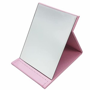 Medium_ピンク MILEDUO 女優ミラー 卓上ロージーローザ 鏡 卓上ミラー鏡 卓上角度自在調整＆メイクがしやすい大きい鏡面の卓上折りたたみ