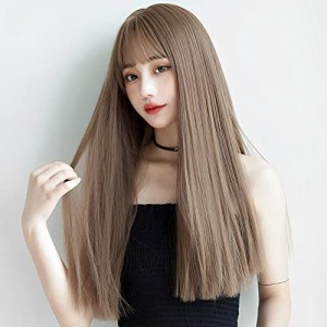 ハニーブラウン HAIRCUBE ウィッグ ロング ストレート レディース フルウィッグ かつら 女性 かわいい ナチュラル 耐熱性 サラサラ(ハニ