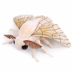 中カイコガ 昆虫カイコ蛾ぬいぐるみリアルな手作りカイコぬいぐるみリアルなタッチソフト大きな翼のある蛾のおもちゃ枕子供の誕生日フェ