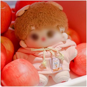 15cm_ピンク YUYAKESHI 人形 綿人形の服 人形服 着替え ぬいぐるみ用 フード付きパーカー かわいい コート 上着 耳付 ぬいぐるみ 属性な
