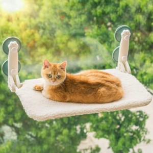 45×30cm グレー 猫用吸盤式ハンモック ペット 猫用ベッド 猫用品 窓用 休憩 睡眠 日光浴 遊ぶ 活動 四季を通じて対応可能 取り付けが簡