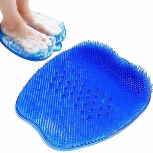 Blue Yeenasy 足洗いマット 人気 足裏 角質ケア フットブラシ かかとケア 盤付き 抗菌 臭い防止 角質除去 足裏ブラシ 滑り止め お風呂 足
