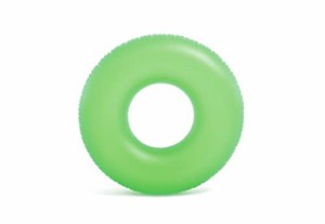 蛍光グリーン UCPORT シンプル 可愛い ネオンカラー ハイビスカス柄の浮き輪 浮き輪 子供 蛍光 ネオンカラー ハイビスカス スイムリング 